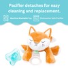 Queebi PaciBuddy Fox Pacifier Holder - Plush Toy with Universal