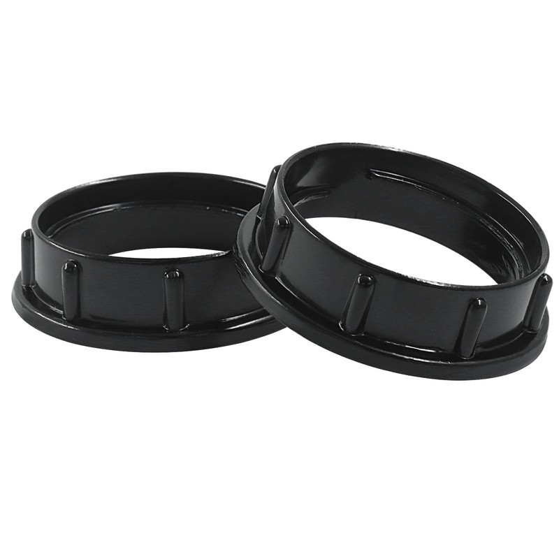 Hitefu 4 Pcs Aluminum Lamp Shade Adapter Rings, E26 Black