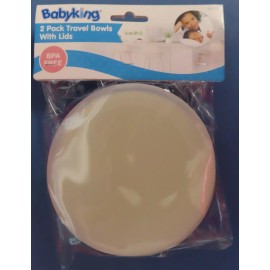 Babyking 2 Pack of Travel Bowls With Lids # BK992  BPA FREE  NEW