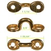 Brass Footman Loop 1 1/16 Inch - 2 Pack