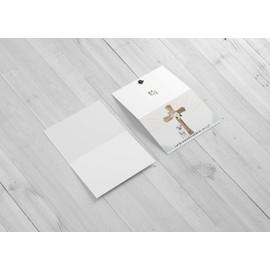 Red Door Inspirations Cross Card - Includes 25 Cards and Envelopes - Baptism, Sympathy, Easter, etc. with Bible Verse