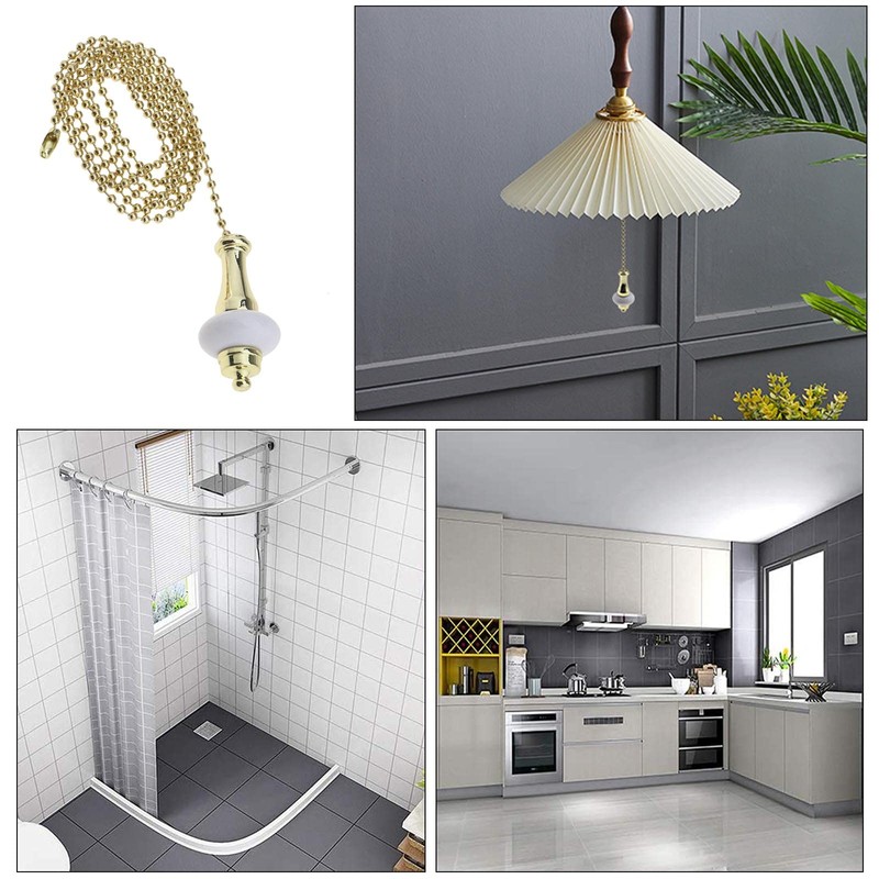 eMagTech 2pcs Ceiling Light Fan Switch Pull Cord Weight Handle
