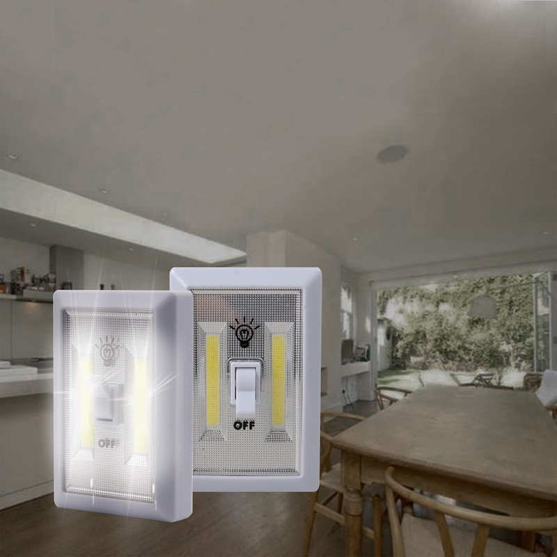 LINLUX Battery Operated Switch LED Lights, Portable Tap Light, Push