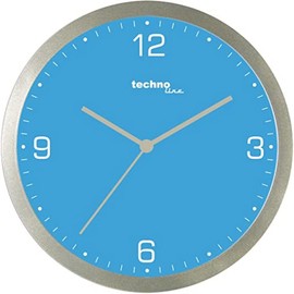 Technoline WT 9000 Wall Clock, Plastic, Blue