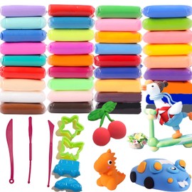 Modelling Clay Multicoloured Modelling Compound, 12 Colour Air-Drying Modelling Compound, Children's Toy Gifts Boys Girls 3 4 5 6 7 8-12 Years Old