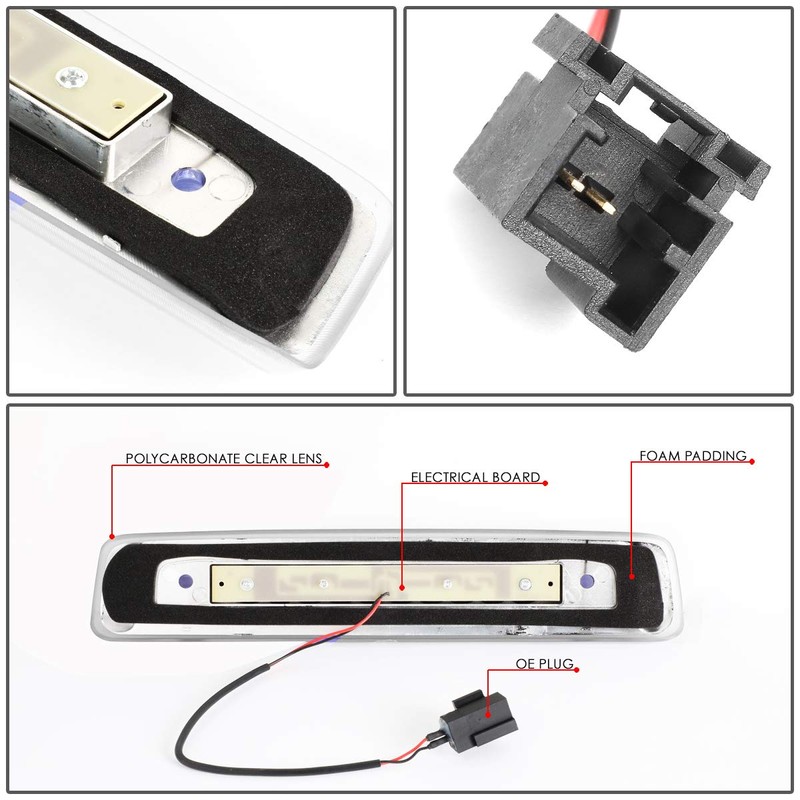 DNA MOTORING 3BL-JCOM06-LED-CH - Luz de freno LED de tercera