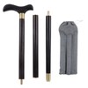 African Blackwood Detachable Walking Stick Elderly Ergonomic 3 Section Walking