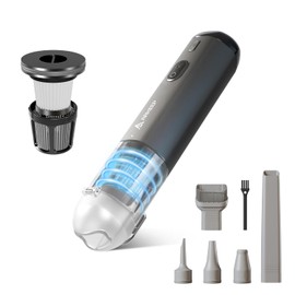 ARKEEP Car Vacuum 15KPa Handheld Vacuum Cordless, Portable Vacuum Cleaner with HEPA Filter, 2 Suction Modes, Type-C Charging, Lightweight Vacuum Cleaners for Home, Car,Office, Desk (Dark Gray)