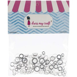 Dress My Craft Water Droplet Embellishments 150/Pkg-Assorted, Assorted: 4mm, 6mm & 8mm/50 Each