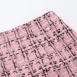 Mini Skirts for Women 2025 High Waisted A line Bodycon Pencil Plaid Skirts (Rose, XXL)