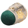 Sewing Pin Cushion Round Zinc Alloy Base Retro Style Pleuche