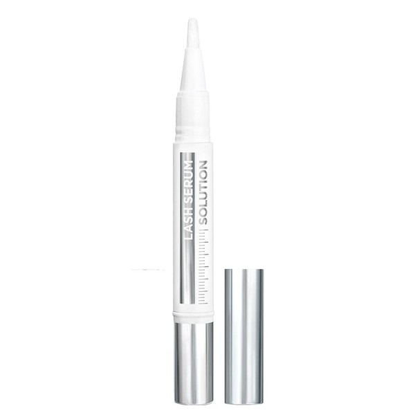 L’Oréal Paris Makeup Lash Serum Solution, Denser Thicker-Looking Lash Fringe in 4 Weeks, Formulated with Lash Caring Complex containing Hyaluronic Acid, 0.05 fl; oz.