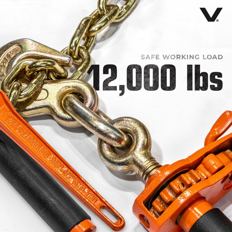 VULCAN Folding Handle Load Binder (Two Pack) with 2 Grab