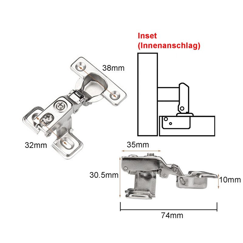LOOTICH 90 Degree Inner Stop 26 mm Soft Close Hydraulic