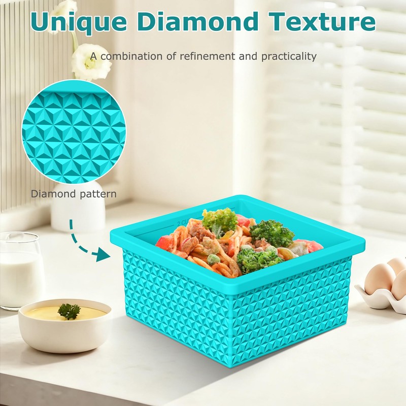 Silicone Freezer Molds for Soup Cube - 2-Cup Freezer Storage