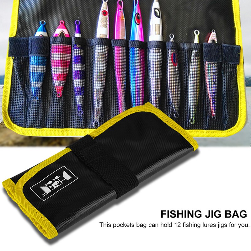 PVC Fishing Jig Lure Tackle Gear Tools Pockets Bags Fishing