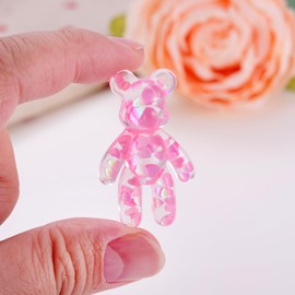 Calm Bear - Pocket-Sized Anxiety Relief Resin Bear Hug Gift for Stress, Comfort, Emotional Support, Keep Calm Gift for Anxious Friends Family, Cheer Up, Pink Resin Bears Hug Keepsake