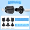 3 PCS Black Shower Knobs, Shower Knob Replacement Compatible with
