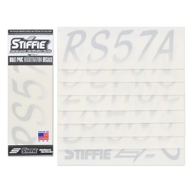 STIFFIE Whipline Metallic Silver/Transparent 3" Boat & PWC Registration Decals • Numbers Letters Stickers