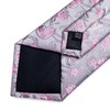 DiBanGu Mens Silk Tie Handkerchief Pink Floral Necktie and Pocket