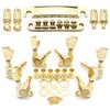 Unxuey Gold Guitar Saddle Bridge Tune-O-Matic Roller Tailpiece and 3L3R