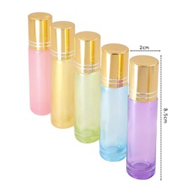 10 Pack Glass Roller Bottles, 10ml Glass Refillable Bottles, Glass Roll-On Bottles with Lid Opener Pry Tool and Plastic Dropper