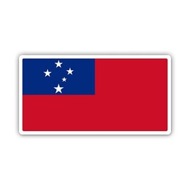 Squiddy Samoa Flag Country Pride - Vinyl Sticker for Car, Laptop, Notebook (5" Wide)