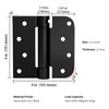 Haidms 3 Pack Self Closing Door Hinges 4 Inch Matte