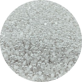 LIMAOLLY 8000pcs 3mm Flatback Half Pearls Round Crafts Beads for Jewelry Making DIY Scrapbook Shoes Clothes Cup Nail Art Decoration(White)