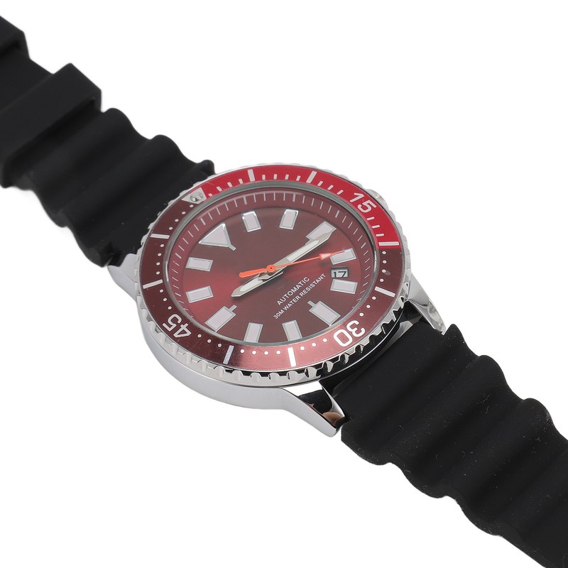 Men Chronograph Watch Rotatable Bezel Self Winding Automatic Movement Waterproof