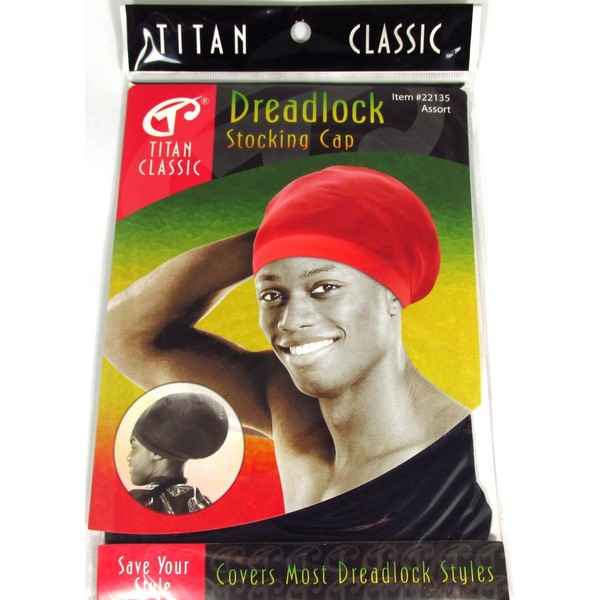 Titan Classic Dreadlock Stocking Cap Navy, Kufi cap, rasta, afro, thick and thin. Spandex, bandana, turban, bonnet, one size fits all, men and women, boys and girls, adults and kids, jumbo, long, for all hair styles and types, skull cap, beanie,…