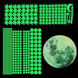 Morices 516 Pcs Luminous Wall Stickers, Luminous Stickers Star Dot Moon Ceiling Glow in the Dark Wall Stickers, Shooting Star Luminous Stickers for Kids Kindergarten Nursery Room Decor Birthday Party Decoration
