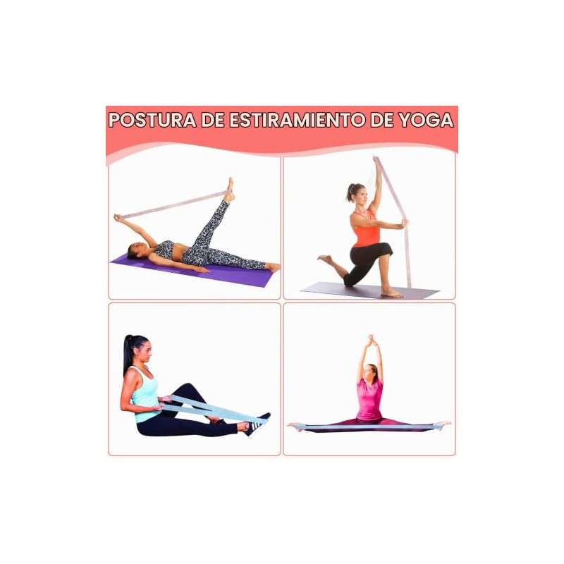 CEILIWEN - Correa elástica de yoga con bucles, correas elásticas
