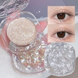 Glitter Eyeshadow Palette, Vibrant Shimmer Eyeshadow Creamy Gold Palette, Long-Lasting Waterproof Eye Shadow Pallets, for Women & Girls Eye Make-Up, Bold, Glamorous Looks