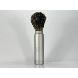 Haryali London 1PC Travel Shaving Brush Pure Badger Hair Removable Aluminum Handle Portable