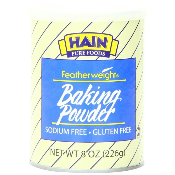 Hain Pure Foods Featherweight Baking Powder, 8 Ounce ( 2 Pack )