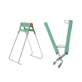 Retriever Zange, SchüSsel Clip Greifer, Zange Edelstahl Küche Set, Anti-Hot Dish Gripper, Retriever Zange Clip, Zange Edelstahl rutschfeste für Moving Plate Schalen Tray Topf Mikrowelle (Grün)