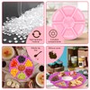 LIANGYUNZE 3 Pcs Sectional Round Plastic Serving Tray Platters 11inch