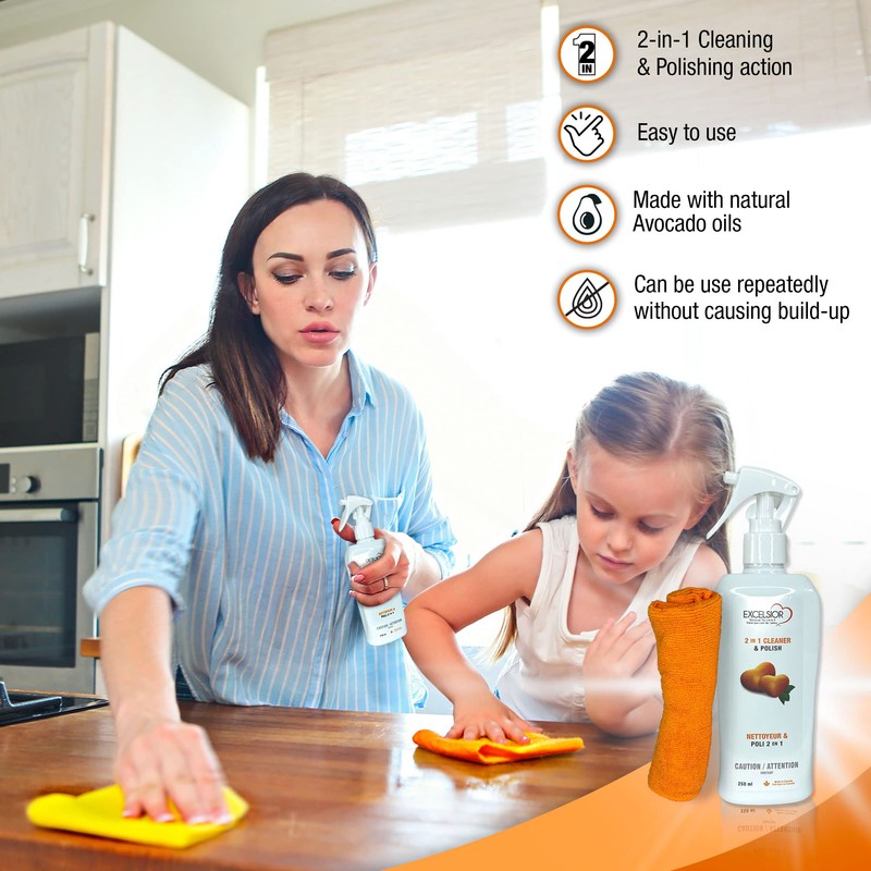 Excelsior 2 in 1 Revitalizing Wood Care Kit - Wood