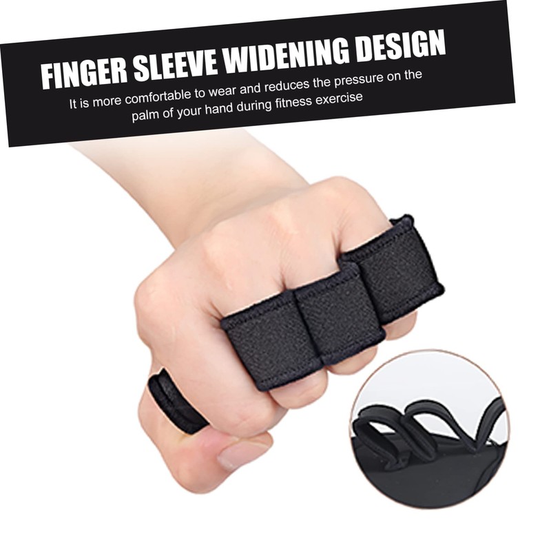 BESPORTBLE 3pairs Portable Fitness Grip Pads Comfortable Half Finger for