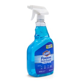 Clorox Foaming Glass Cleaner Trigger Spray - All Purpose Window And Glass Cleaner - Streak-Free, No-Drip Formula for the Home or Office, 32 Ounces