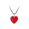 COLORFUL BLING Chunky Glass Puffy Heart Choker Necklace Coloured Glaze