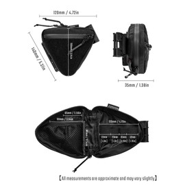 TACTICAL_GEEK Storage A8 Mini EDC Bag, Multifunctional Organiser Storage, Small Gear Organiser with Strap, Utility Zip Pocket for Daily Use, Cordura black, small storage bag