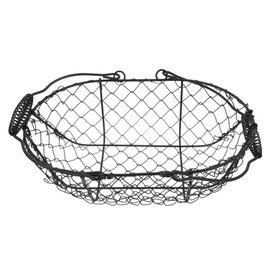 Alipis Holder Countertop Basket Iron Wire Basket with Handles Small Basket for Eggs Fruit Vegetable Storage Home Decor
