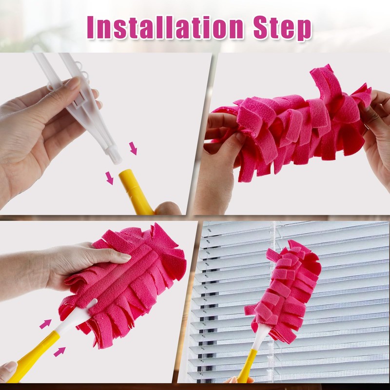 10 Pcs Fleece Duster Refills, Wet and Dry Dual Use