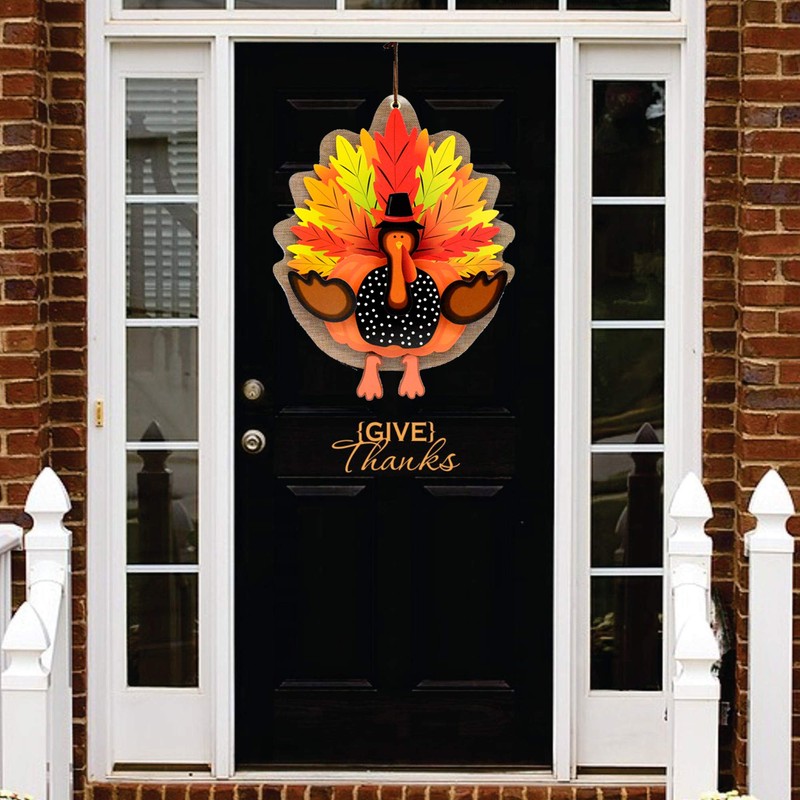 Thanksgiving decorations 3D Turkey Decor Door Hanger