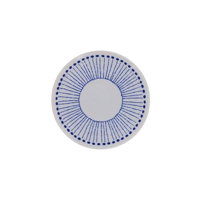 Tableware East Plate, 5.7 inches (14.5 cm), Gyokusa, Blue sou