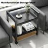 Curtainboro 2 Tier PC Tower Stand, Height Adjustable Computer Tower