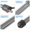 HITOP 25W 50W Adjustable Aquarium Heater, Submersible Fish Tank Heater