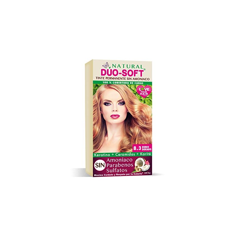 Tinte Capilar Sin Amoniaco Natural Duo-Soft (8.3 Rubio Dorado)